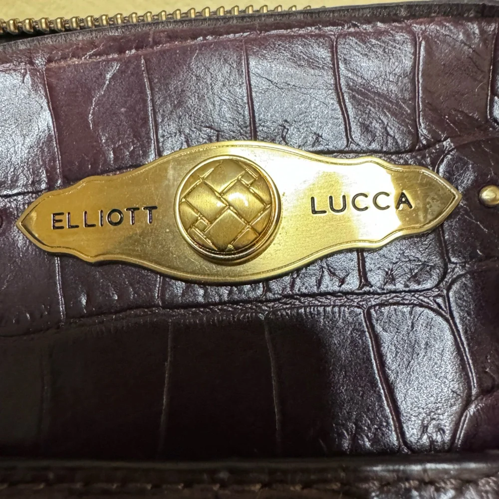 Elliot Lucca Elegant Brown Leather Handbag - Picture 10 of 13